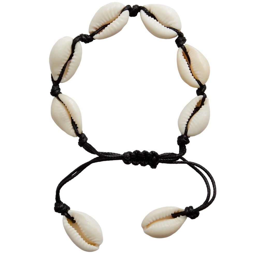 Cowry Shell Bracelet (Black)